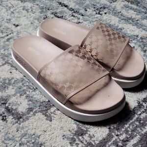 Michael Kors Women's Tan Slide Sandals